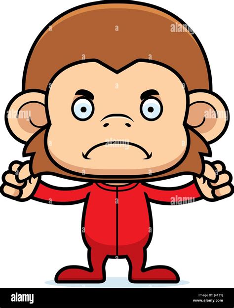 A Cartoon Monkey Looking Angry In Pajamas Stock Vector Image And Art Alamy