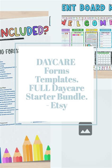 Daycare Forms Templates Full Daycare Starter Bundle Enrollment Forms