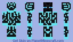 Bright Blue Enderman Minecraft Skin