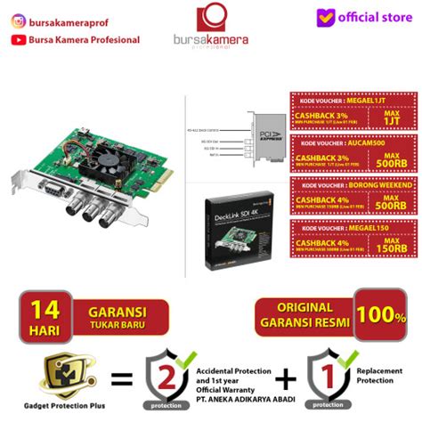 Promo Blackmagic Design Decklink Sdi K Capture Playback Card Resmi