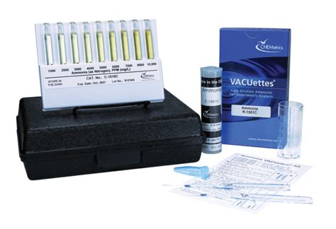 High Range Ammonia VACUettes Visual Test Kit CHEMetrics