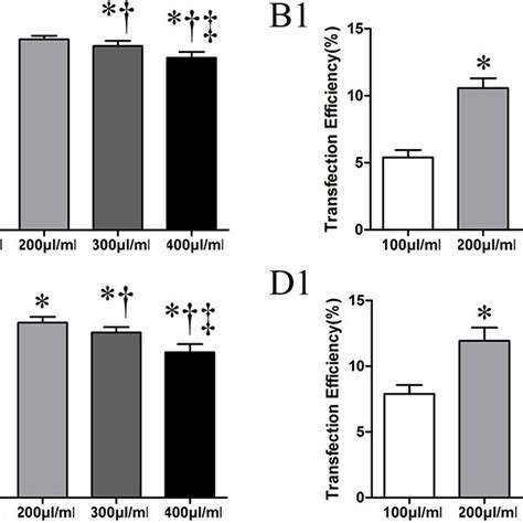 Egfp Expression In H9c2 Cells Of Group A E At 48 H Post Transfection