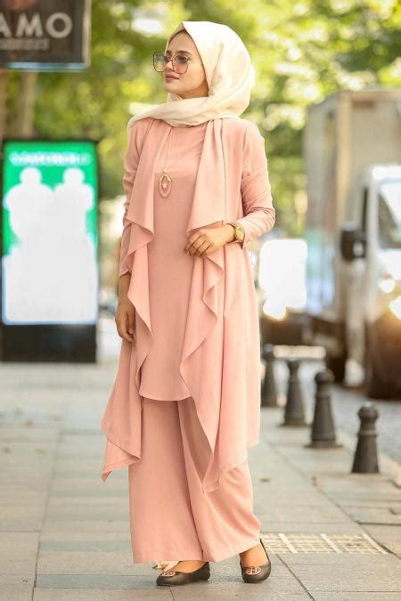 Neva Style Salmon Pink Hijab Suit 51131smn