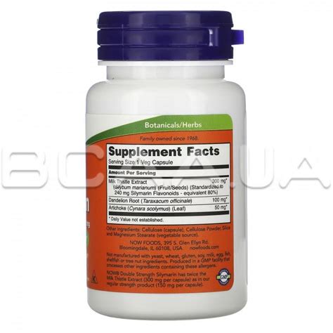 Now Foods Milk Thistle Extract 300 Mg Silymarin Double Strength 50