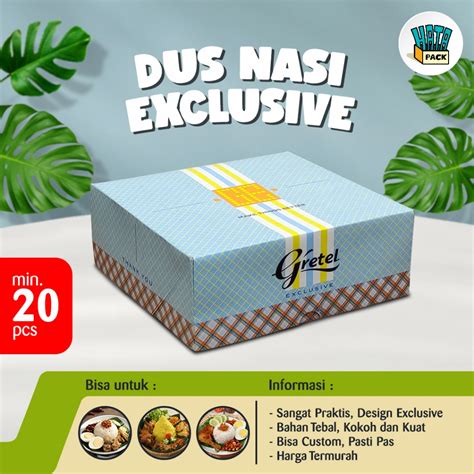 Jual Dus Nasi Gretel Exclusive Box Nasi X Cm Dus Kue X