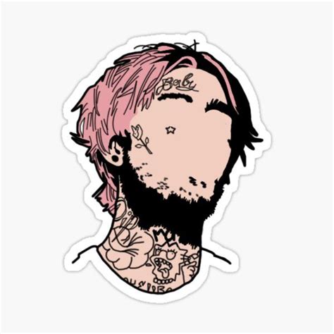 Pegatinas Lil Peep Sticker Art Hello Kitty Tattoos Face Art