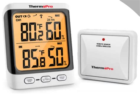 Thermopro Tp 62 Wireless Indooroutdoor Humidity Temperature Monitor Instruction Manual