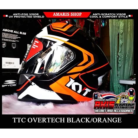 Kyt Tt Course Overtech Black Orange Helmet Shopee Philippines