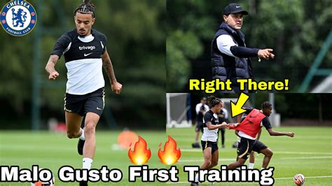 Malo Gusto Shocks Pochettino At First Training Malo Gusto First