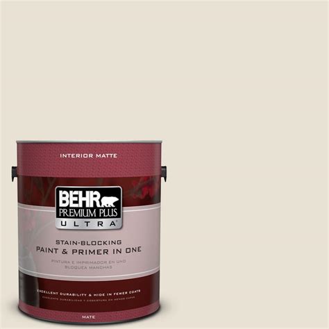 Behr Premium Plus Ultra 1 Gal 73 Off White Matte Interior Paint And