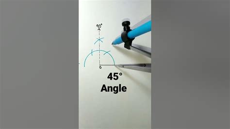 How To Construct 45 Degree Angle Using Compass 45° Angle Youtube