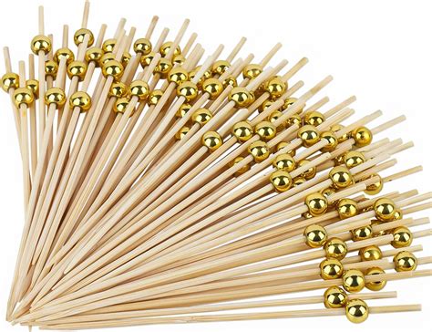 Amazon Plasticpro Cocktail Picks Bamboo Toothpicks With Ball End