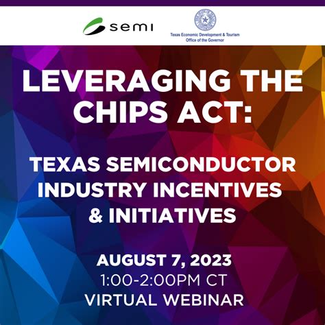 Leveraging The Chips Act Texas Semiconductor Industry Incentives And Initiatives Semi