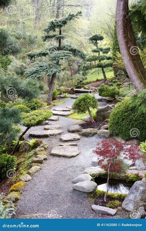 Japanese garden path stock photo. Image of flowers, garden - 41162080