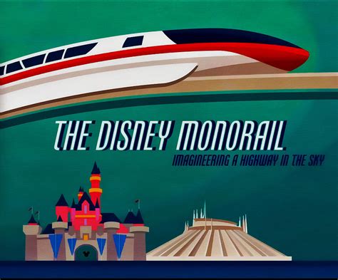 Disney Monorail Park Print Magic Kingdom Resorts Walt Disney World Wall