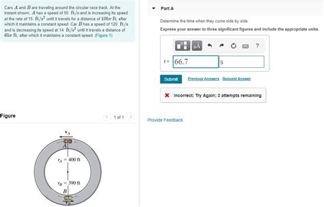 Solved Cars A And B Are Traveling Around The Circular Race Chegg