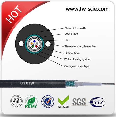 Central Loose Tube Amored Aerial Fiber Optic Cable Gyxtw Fiber