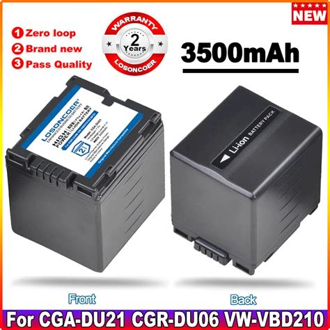 3500mAh CGA DU07A CGA DU21 For PANASONIC CGR DU06 DU07 DU14 NV GS10 CGA