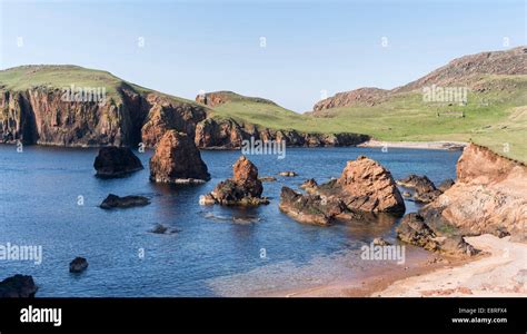 Muckle Roe Famous For The Red Pristine Granite Cliffs And Beaches