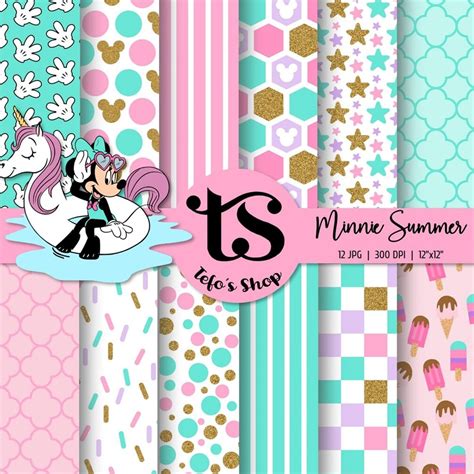 Minnie Summer Papeles Digitales Paper Pack