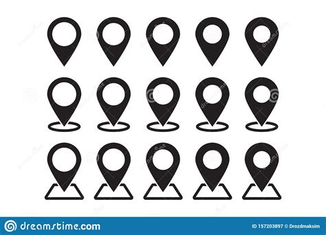 Set of Maps Pins. Location Map Icon Stock Vector - Illustration of ...