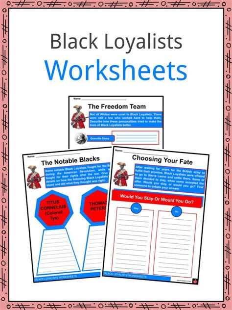 Black Loyalists Facts, Worksheets, Background & Dunmore Proclamation