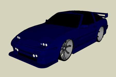 Modern Sports Car 3D SKP Model for SketchUp • Designs CAD