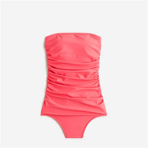 J.Crew Swimwear Factory Outlet - J.Crew Womens Ruched bandeau one-piece