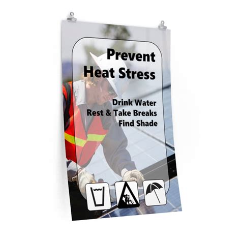 Heat Stress Safety Posters Tagged Slogans Inspire Safety