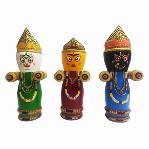 LISA Wooden Lord Jagannath His Sibling Lord Balabhadra and Devi ...