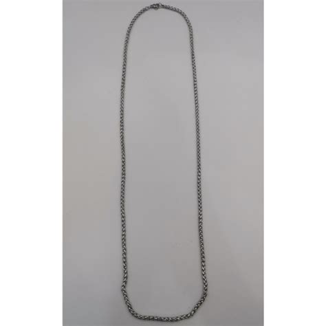 Corrente Colar Cord O Masculino Torcido Em A O Inox Alongada Cm