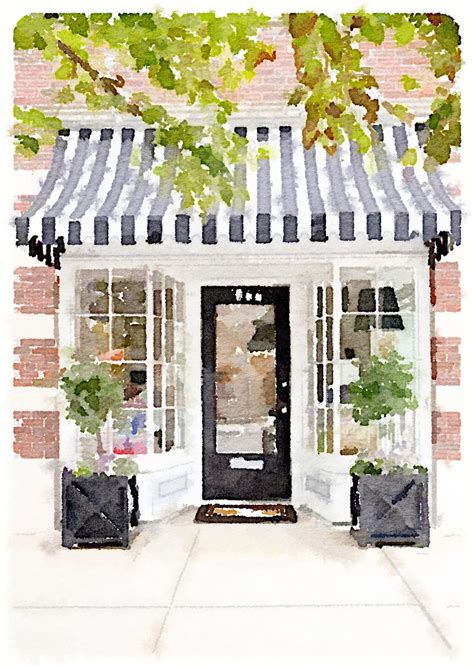 Storefront Watercolor Watercolor Architecture Diy Watercolor