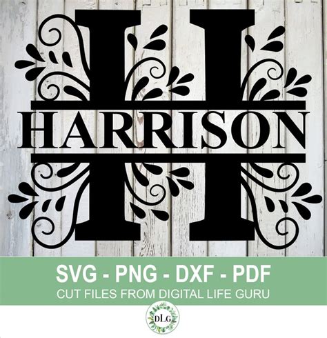 Split Letter H Monogram Svg Best Free Svg File The Best Sites