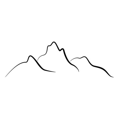 Premium Vector Mountain Line Art Silhouette Logo Vector Illustration