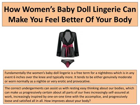 PPT Tips On Choosing Womens Baby Doll Lingerie PowerPoint Presentation ID