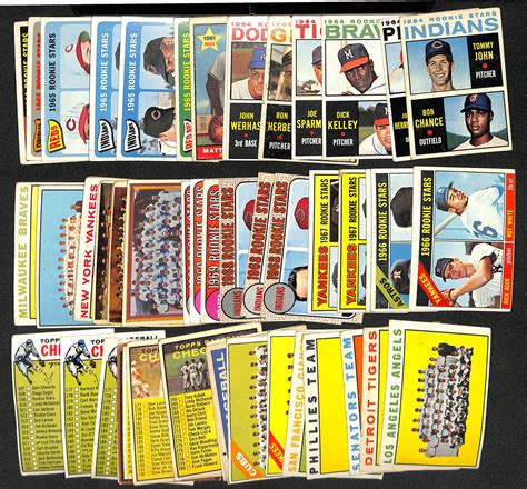 Lot Detail Lot Of Vintage Rookie Team Checklist Topps Cards