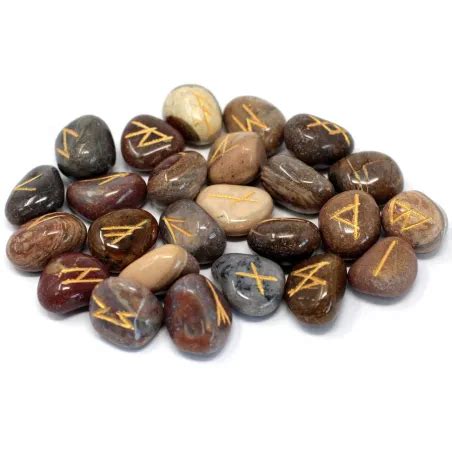 25 Runes En Jaspe Et Pochon Vente De Pierres Naturelles En Ligne