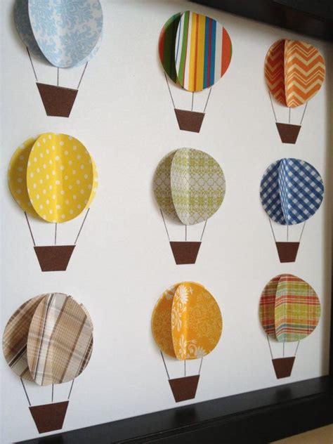 Colorful Paper Hot Air Balloon D Paper Art I Can Make This