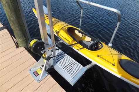 Seawall Mounted Kayak Launch Kayak Lift And Launch Photos — The Dock Doctors Kayaking Sea