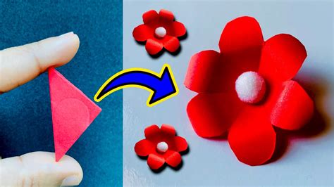 How To Make Easy 6 Petal Paper Flowers Easy Paper Flowers YouTube