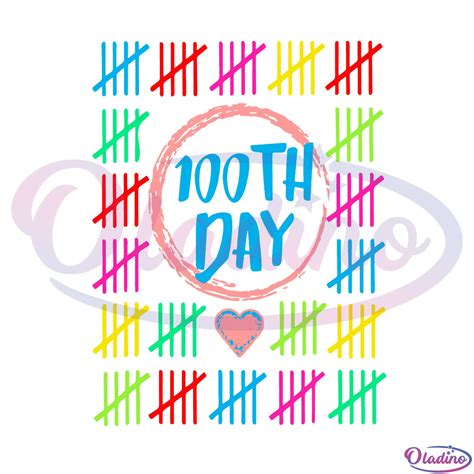 100 Days Of School Colorful Letters Logo Svg Digital File Oladino