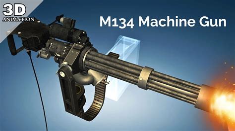 3d Animation How The M134 Gatling Style Machine Gun Works Youtube