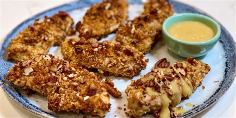 Joy Bauer's Pecan-Crusted Chicken Fingers with Honey Mustard Recipe