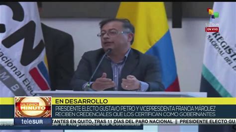 Presidente Electo De Colombia Gustavo Petro Prioriza En Su Plan De