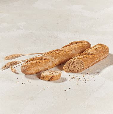 Baguette Céréales Graines précuite sur pierre avec du levain Menissez