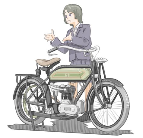 古いバイクが好きな奴は頭悪いなんかそういうデータあるんですか」と言っている」 きわみらい バイクjkのイラスト描きのイラスト