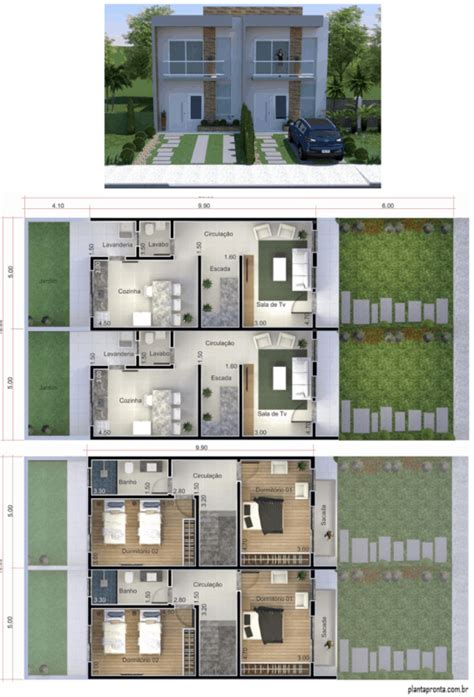 23 Plantas De CASAS GEMINADAS2025 Ideias E Modelos