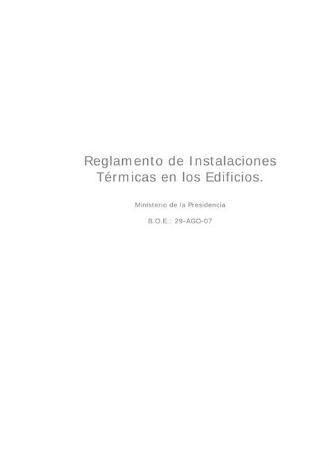 Pdf Reglamento De Instalaciones T Rmicas En Los Edificios Dokumen Tips