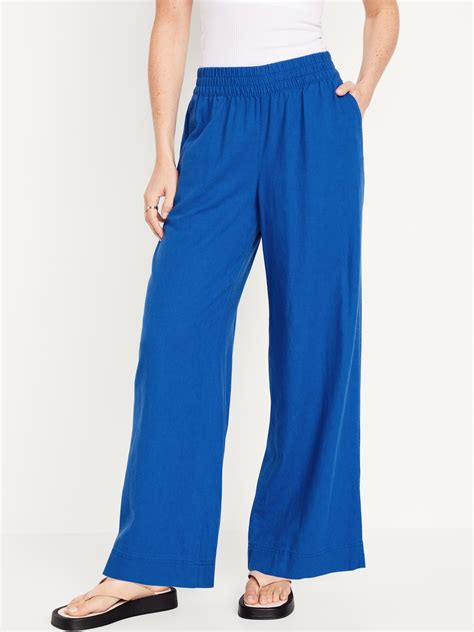 Wide Leg Linen Pants For Women Old Navy