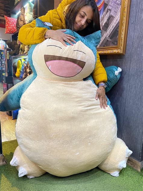 Pelúcia Tamanho Gigante Pokémon Snorlax Feliz Pokémon Anime Mangá